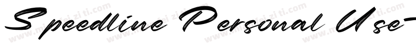 Speedline Personal Use字体转换